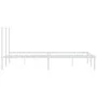 Estructura de cama de metal con cabecero blanca 150x200 cm de vidaXL, Camas y somieres - Ref: Foro24-352370, Precio: 103,01 €...