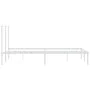 Metal bed frame with white headboard 150x200 cm by vidaXL, Beds and slatted bases - Ref: Foro24-352370, Price: 103,09 €, Disc...