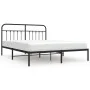 Bed frame with black metal headboard 183x213 cm by vidaXL, Beds and slatted bases - Ref: Foro24-352583, Price: 123,82 €, Disc...
