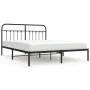 Bettgestell mit schwarzem Metallkopfteil 183x213 cm von vidaXL, Betten und Lattenroste - Ref: Foro24-352583, Preis: 123,82 €,...