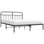Bed frame with black metal headboard 183x213 cm by vidaXL, Beds and slatted bases - Ref: Foro24-352583, Price: 123,82 €, Disc...