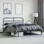 Bettgestell mit schwarzem Metallkopfteil 183x213 cm von vidaXL, Betten und Lattenroste - Ref: Foro24-352583, Preis: 123,82 €,...