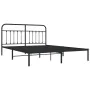 Bettgestell mit schwarzem Metallkopfteil 183x213 cm von vidaXL, Betten und Lattenroste - Ref: Foro24-352583, Preis: 123,82 €,...