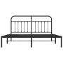 Bettgestell mit schwarzem Metallkopfteil 183x213 cm von vidaXL, Betten und Lattenroste - Ref: Foro24-352583, Preis: 123,82 €,...