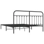 Bettgestell mit schwarzem Metallkopfteil 183x213 cm von vidaXL, Betten und Lattenroste - Ref: Foro24-352583, Preis: 123,82 €,...
