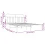 Bed frame with black metal headboard 183x213 cm by vidaXL, Beds and slatted bases - Ref: Foro24-352583, Price: 123,82 €, Disc...