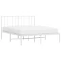 Metallbettgestell mit weißem Kopfteil 135x190 cm von vidaXL, Betten und Lattenroste - Ref: Foro24-352528, Preis: 93,79 €, Rab...