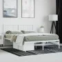 Metal bed frame with white headboard 135x190 cm by vidaXL, Beds and slatted bases - Ref: Foro24-352528, Price: 93,79 €, Disco...