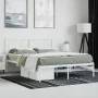Metallbettgestell mit weißem Kopfteil 135x190 cm von vidaXL, Betten und Lattenroste - Ref: Foro24-352528, Preis: 93,79 €, Rab...