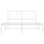 Metallbettgestell mit weißem Kopfteil 135x190 cm von vidaXL, Betten und Lattenroste - Ref: Foro24-352528, Preis: 93,79 €, Rab...