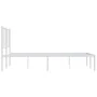 Metal bed frame with white headboard 135x190 cm by vidaXL, Beds and slatted bases - Ref: Foro24-352528, Price: 93,79 €, Disco...