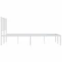 Metallbettgestell mit weißem Kopfteil 135x190 cm von vidaXL, Betten und Lattenroste - Ref: Foro24-352528, Preis: 93,79 €, Rab...