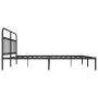 Bed frame with black metal headboard 200x200 cm by vidaXL, Beds and slatted bases - Ref: Foro24-352585, Price: 132,24 €, Disc...