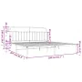 Bed frame with black metal headboard 200x200 cm by vidaXL, Beds and slatted bases - Ref: Foro24-352585, Price: 132,24 €, Disc...