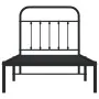 Bed frame with black metal headboard 90x200 cm by vidaXL, Beds and slatted bases - Ref: Foro24-352571, Price: 77,44 €, Discou...