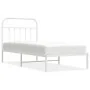 Estructura de cama de metal con cabecero blanco 90x190 cm de vidaXL, Camas y somieres - Ref: Foro24-352619, Precio: 67,41 €, ...