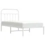Metal bed frame with white headboard 90x190 cm by vidaXL, Beds and slatted bases - Ref: Foro24-352619, Price: 67,45 €, Discou...