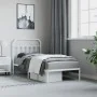 Metal bed frame with white headboard 90x190 cm by vidaXL, Beds and slatted bases - Ref: Foro24-352619, Price: 67,45 €, Discou...