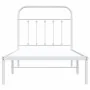 Metal bed frame with white headboard 90x190 cm by vidaXL, Beds and slatted bases - Ref: Foro24-352619, Price: 67,45 €, Discou...