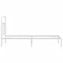 Metal bed frame with white headboard 90x190 cm by vidaXL, Beds and slatted bases - Ref: Foro24-352619, Price: 67,45 €, Discou...