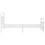Metal bed frame with headboard and footboard white 100x200 cm by vidaXL, Beds and slatted bases - Ref: Foro24-352640, Price: ...