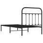 Bettgestell mit schwarzem Metallkopfteil 90x190 cm von vidaXL, Betten und Lattenroste - Ref: Foro24-352570, Preis: 75,52 €, R...