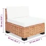 Juego de sofás de 18 piezas ratán natural de vidaXL, Sofás - Ref: Foro24-244624, Precio: 1,00 €, Descuento: %