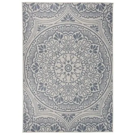 Blau gestreifter Flachgewebe-Außenteppich 160x230 cm von vidaXL, Teppiche - Ref: Foro24-340832, Preis: 56,51 €, Rabatt: %