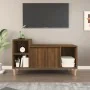 Brown oak plywood TV stand 100x35x55 cm by vidaXL, TV Furniture - Ref: Foro24-821179, Price: 55,36 €, Discount: %
