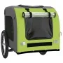 Haustier-Fahrradanhänger, Eisen-Oxford-Stoff, Grün, Grau von vidaXL, Kinderwagen für Haustiere - Ref: Foro24-93836, Preis: 10...