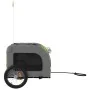 Haustier-Fahrradanhänger, Eisen-Oxford-Stoff, Grün, Grau von vidaXL, Kinderwagen für Haustiere - Ref: Foro24-93836, Preis: 10...