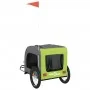 Haustier-Fahrradanhänger, Eisen-Oxford-Stoff, Grün, Grau von vidaXL, Kinderwagen für Haustiere - Ref: Foro24-93836, Preis: 10...