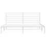 White metal bed frame with headboard 200x200 cm by vidaXL, Beds and slatted bases - Ref: Foro24-352375, Price: 107,19 €, Disc...