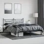 Bed frame with black metal headboard 183x213 cm by vidaXL, Beds and slatted bases - Ref: Foro24-353542, Price: 114,31 €, Disc...