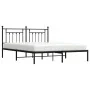 Bed frame with black metal headboard 183x213 cm by vidaXL, Beds and slatted bases - Ref: Foro24-353542, Price: 114,31 €, Disc...
