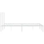 Estructura de cama de metal con cabecero blanca 135x190 cm de vidaXL, Camas y somieres - Ref: Foro24-352367, Precio: 99,51 €,...