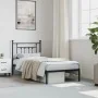 Estructura de cama con cabecero metal negro 90x190 cm de vidaXL, Camas y somieres - Ref: Foro24-353529, Precio: 73,01 €, Desc...