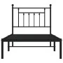 Estructura de cama con cabecero metal negro 90x190 cm de vidaXL, Camas y somieres - Ref: Foro24-353529, Precio: 73,01 €, Desc...