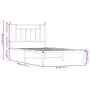 Estructura de cama con cabecero metal negro 90x190 cm de vidaXL, Camas y somieres - Ref: Foro24-353529, Precio: 73,01 €, Desc...