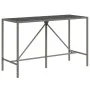 Garden table and high stools and cushions 7 pieces gray PE rattan by vidaXL, Garden sets - Ref: Foro24-3200653, Price: 584,41...