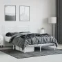 White metal bed frame with headboard 140x200 cm by vidaXL, Beds and slatted bases - Ref: Foro24-353587, Price: 97,70 €, Disco...