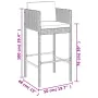 Garden table and high stools 5 pieces and black PE rattan cushions by vidaXL, Garden sets - Ref: Foro24-3200657, Price: 404,0...