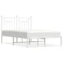 Bettgestell aus Metall mit weißem Kopfteil 120x190 cm von vidaXL, Betten und Lattenroste - Ref: Foro24-353583, Preis: 105,34 ...