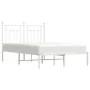 Bettgestell aus Metall mit weißem Kopfteil 120x190 cm von vidaXL, Betten und Lattenroste - Ref: Foro24-353583, Preis: 105,34 ...