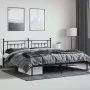 Bed frame with black metal headboard 193x203 cm by vidaXL, Beds and slatted bases - Ref: Foro24-353543, Price: 106,71 €, Disc...