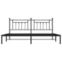 Bettgestell mit schwarzem Metallkopfteil 193x203 cm von vidaXL, Betten und Lattenroste - Ref: Foro24-353543, Preis: 106,71 €,...