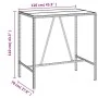 Gartentisch und hohe Hocker und Kissen 7-teilig aus schwarzem PE-Rattan von vidaXL, Gartensets - Ref: Foro24-3200658, Preis: ...