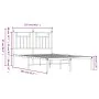 Metal bed frame with white headboard 120x200 cm by vidaXL, Beds and slatted bases - Ref: Foro24-353584, Price: 110,45 €, Disc...