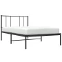 Estructura de cama con cabecero metal negro 90x200 cm de vidaXL, Camas y somieres - Ref: Foro24-352473, Precio: 73,82 €, Desc...