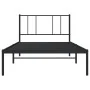Estructura de cama con cabecero metal negro 90x200 cm de vidaXL, Camas y somieres - Ref: Foro24-352473, Precio: 73,82 €, Desc...